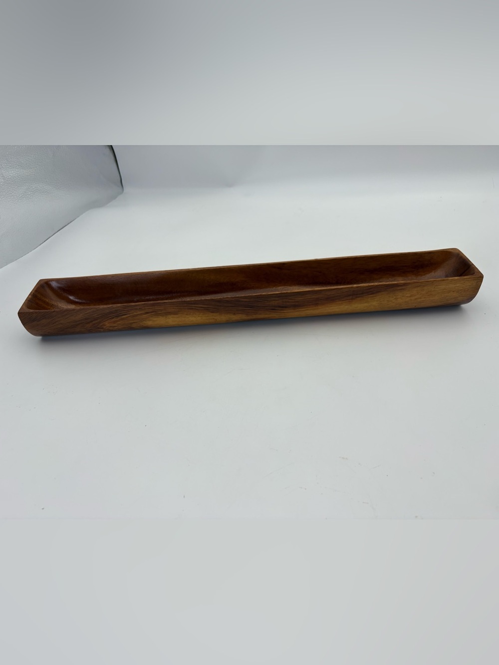 Gorgeous Mid-Century Modern Wooden Elongated Serving Tray